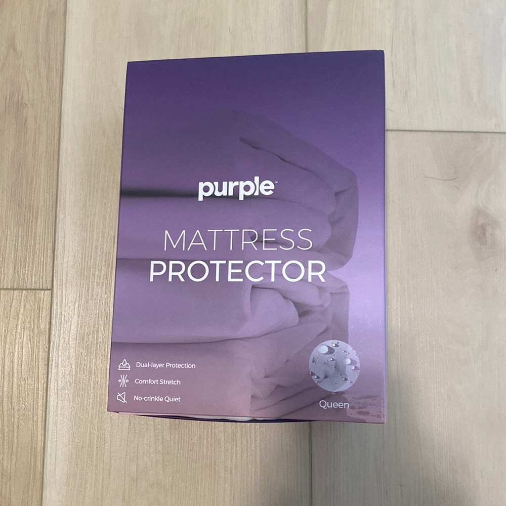 New Queen purple mattress protector